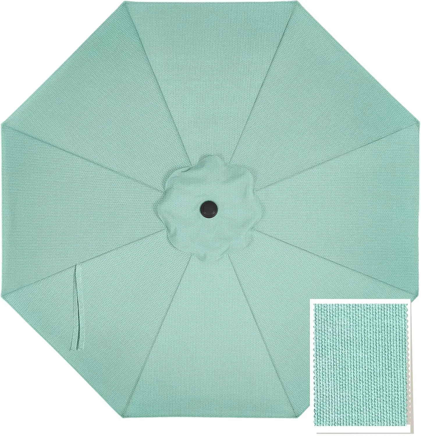 5-Year-Non-Fading Olefin 9FT Patio Umbrella Replacement Canopy-Light Blue Canopy Only