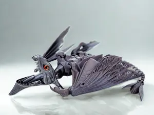 Weifair3D 3D Printed Articulated Biting Ikran Fidget Toy with Marble Eyes Epic Toy Drop Custom Creature Desk Dragon America