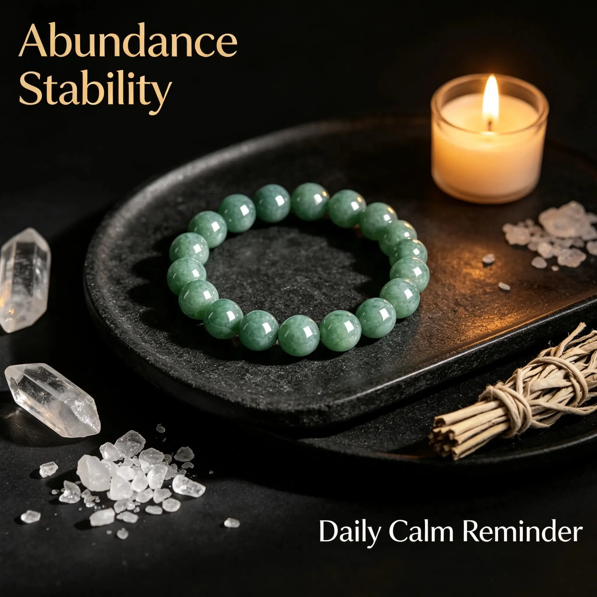 Natural Jadeite Beaded Bracelet, Protective Stone for Peace, Wisdom and Good Fortune, Healing Crystal for Daily Wear Meditation Yoga Gift, 8/10/13mm Unisex