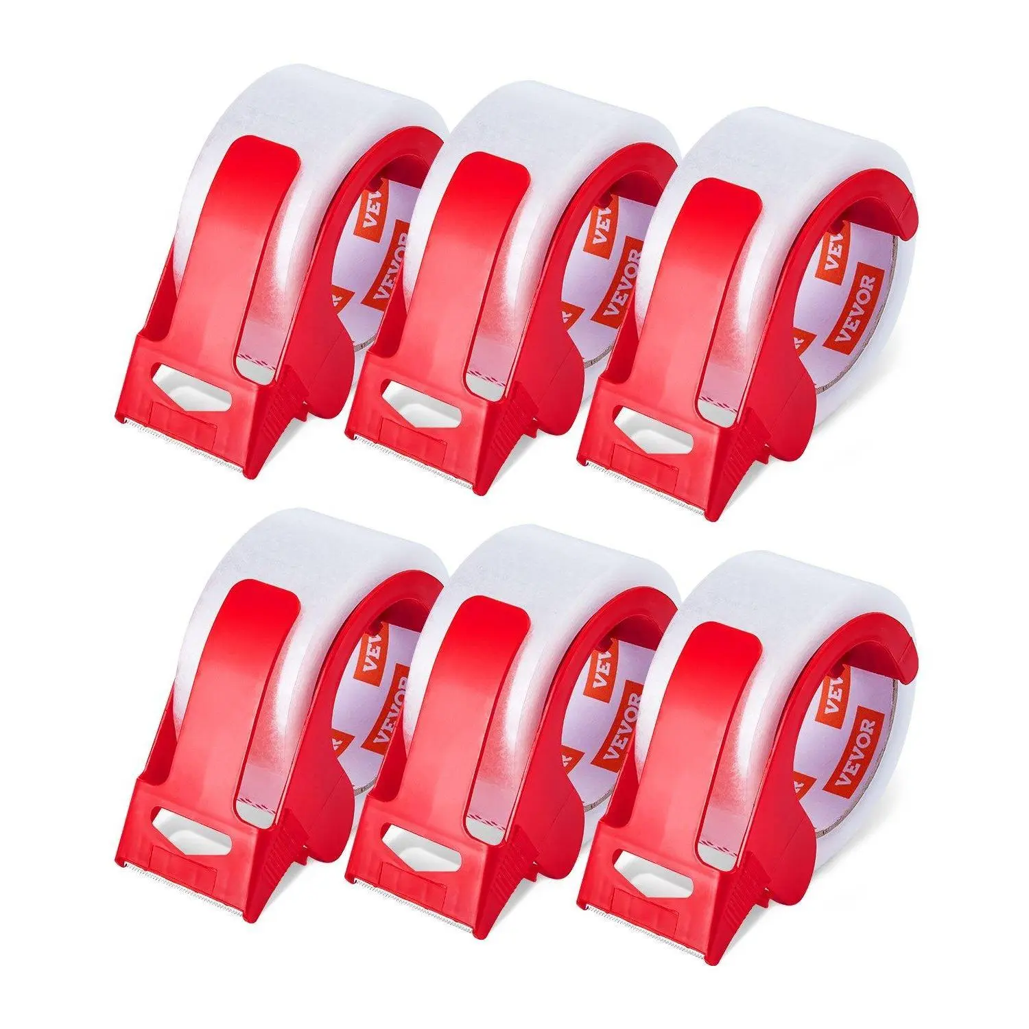 【Backtoschool】VEVOR Clear Packing Tape 6 Rolls 65 Yards Clear Shipping Tape with Dispenser 2.7 Mil