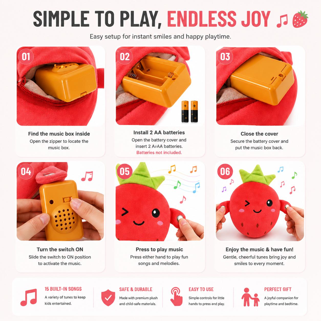 Mumuzitoy Strawberry interactive Music Plush Toy Set -Banana,Strawberry & Carrot Electric Plush Toys forParent-Child Interaction, Couples & FriendsPrank Toy, Valentine's Day & Easter Party FunGift for Kids & Adults stuffed animals cute girlygifts Mumuzitoy Strawberry interactive Music Plush Toy Set -Banana,Strawberry & Carrot Electric Plush Toys forParent-Child Interaction, Couples & FriendsPrank Toy, Valentine's Day & Easter Party FunGift for Kids & Adults stuffed animals cute girlygifts