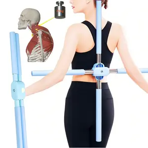 Posture Corrector Yoga Cross Stick - Back Pain Relief, Multifunctional Pilates Stick, Adjustable Posture Corrector Back Stick, Adjustable Posture Corrector Stick, Breathable Posture Corrector Stick, Adjustable Waist Trainer, Valentine's Day Gift