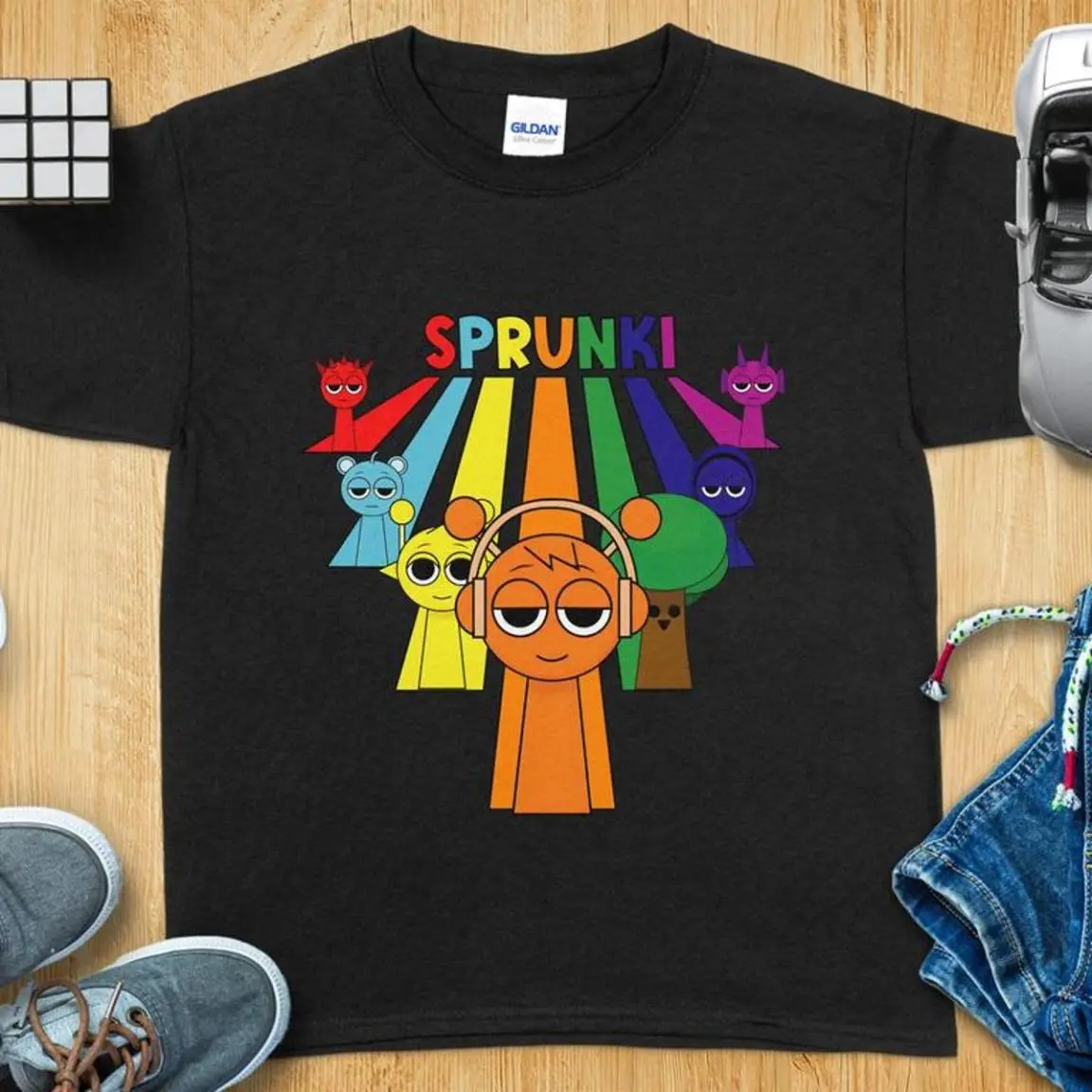 Sprunki Team Sprunki Beats Funny Toys T-Shirt- Sprunki Toys for Boys Girl Adult T-Shirt, Graphic T-shirt, T-shirt for men and