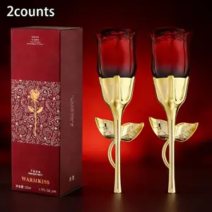 Rose Shaped Women's Perfume, 2 Counts Long Lasting Fragrance, Elegant Floral Scented Perfume for Women, Trendy Perfume for Party and Daily Life, Floral Scents Perfume