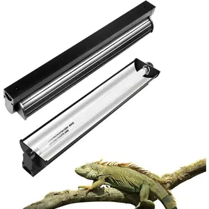 T5 10.0 UVB Reptile Light Fixture, T5 UVA UVB Light Tube Lamp Blub 24W 22" for Bearded Dragon, Tortoise,Desert Lizards,Leopard Gecko,Reptile & Amphibian Lamp