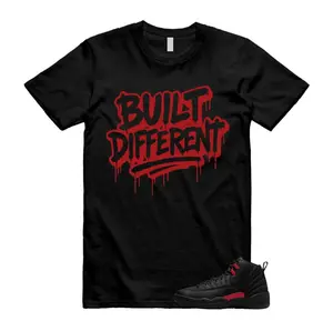 Red Black Bloodline Match Tee, Bloodline 12 Inspired Streetwear Shirt, 100% Cotton, Unisex Cotton Graphic T-Shirt Gift for Sneaker Lovers