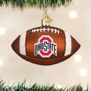 Ohio State Football Ornament - Vibrant Team Design with "OHIOSTATE" Text for Holiday Decor & Fan Gifts - Decoration