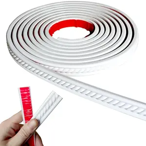 Peel and Stick Molding Trim Self Adhesive Flexible Wall Trim Crown Molding  Strip for Tile  Wall Panels Picture Mirror Frame Border Edge Corner Ceiling Wallpaper Moulding Decor Trim (120 inches)