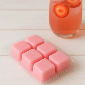 Strawberry Lemonade Wax Melts - Pink Cube Shaped Wax Cubes for Fragrance Enjoyment