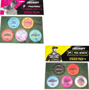 Discraft Disc Golf McBeth and Pierce Signature Sticker Sheets - 10 2.5" Stickers