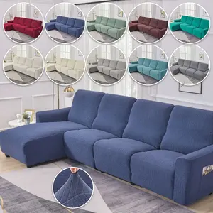 Stretch L-Shaped Sofa Cover for Sectional with Chaise, Waterproof Pet Friendly, Washable Couch Protector, Washable Elastic Sofa Slipcover