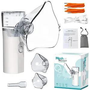 Portable Handheld Nebulizer, 1 Box USB Rechargeable Mesh Nebulizer with Masks & Mouthpiece, Personal Care Appliances for Home & Travel