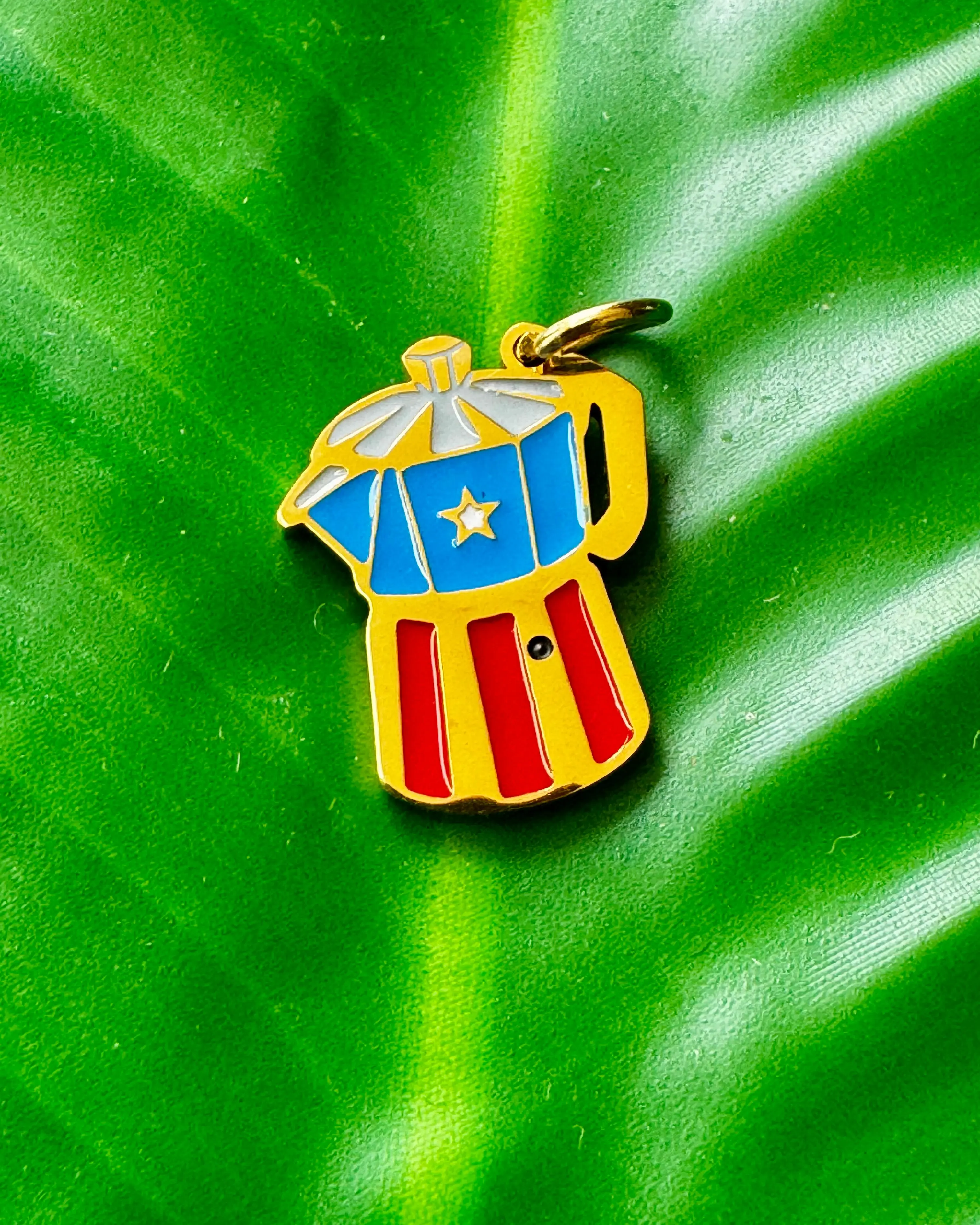 Puerto Rico Greca Stainless Steel Charm