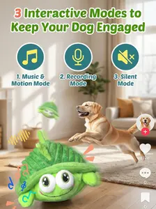 Interactive Dog Ball – Motion Activated Automatic Rolling Toy, USB Rechargeable & Squeaky, Self-Play Boredom Relief for Small Medium Large Dogs & Cats, Durable Indoor Outdoor Pet Toy