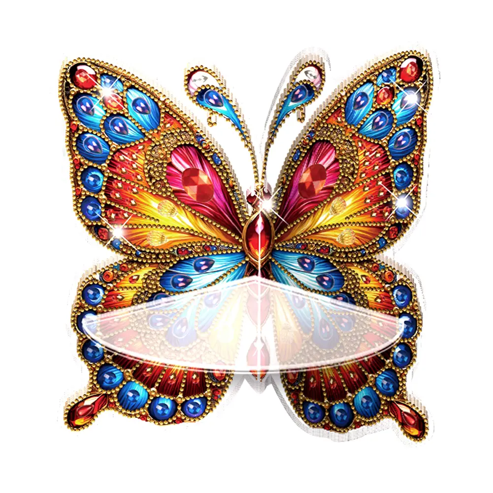 Acrylic Butterfly Diamond Painting Corner Shelf Storage Rack - Modern Wall-Mounted Decoration Shelves (250.00x150.00x10.00mm) for DIY Diamond Art Kits, Ideal for Needlework Enthusiasts to Unwind from Stress