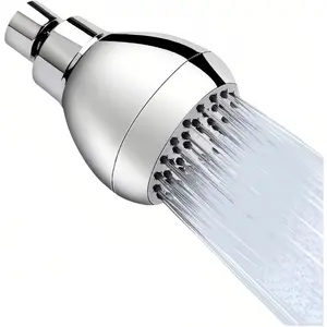 High Pressure Shower Head 3" Chrome - 360 °   Rotating Self-Cleaning Jets, Water Saving Flow Optimizer, Easy Install & Rustproof ABS, Spa Rainfall Spray for Adults/Elderly