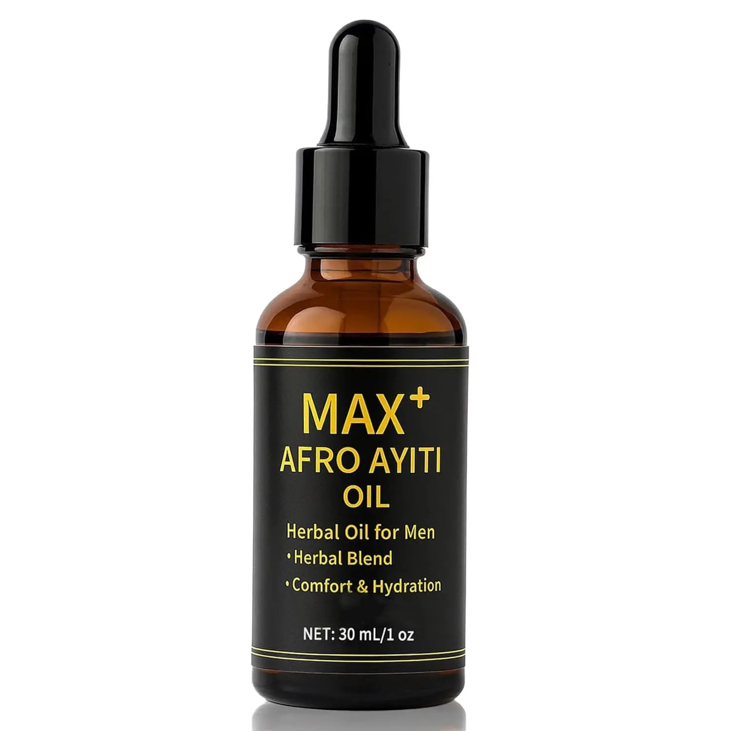 Max Afro Ayiti Men's Plant-Based Hair Oil, Natural Herbal Formula, Lightweight Haircare Product for Moisturizing Hair