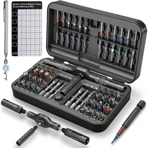 68 IN 1  Ratchet  Set, T Handle Ratchet  Kits with S2 Steel Bits for  Daily Repair, Precision Electrical Appliance Repair, for Men Husband