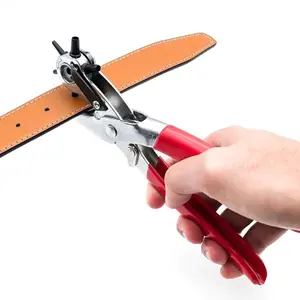 Leather Hole Punch Belt Tool 6 Sizes Puncher Revolving Pliers Heavy Duty