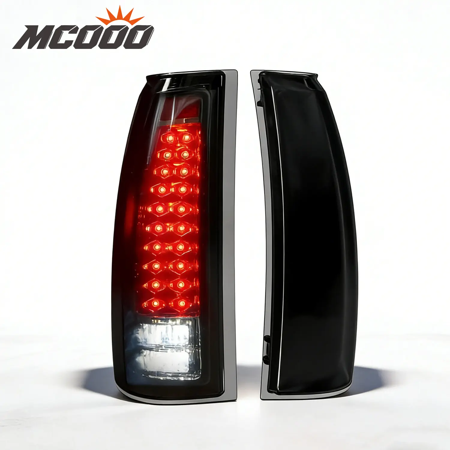 1988-1999 Chevy/GMC C/K Silverado/Suburban/Tahoe & Sierra/Yukon LED Tail Lights | Smoked | Turn Signal & Brake & Reverse, Smoked Out Look, Sealed Housing, Bolt-On
