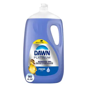 Dawn Platinum Dish Soap Liquid with Grease Removal - Fresh Rain Scent, 90 fl. oz.