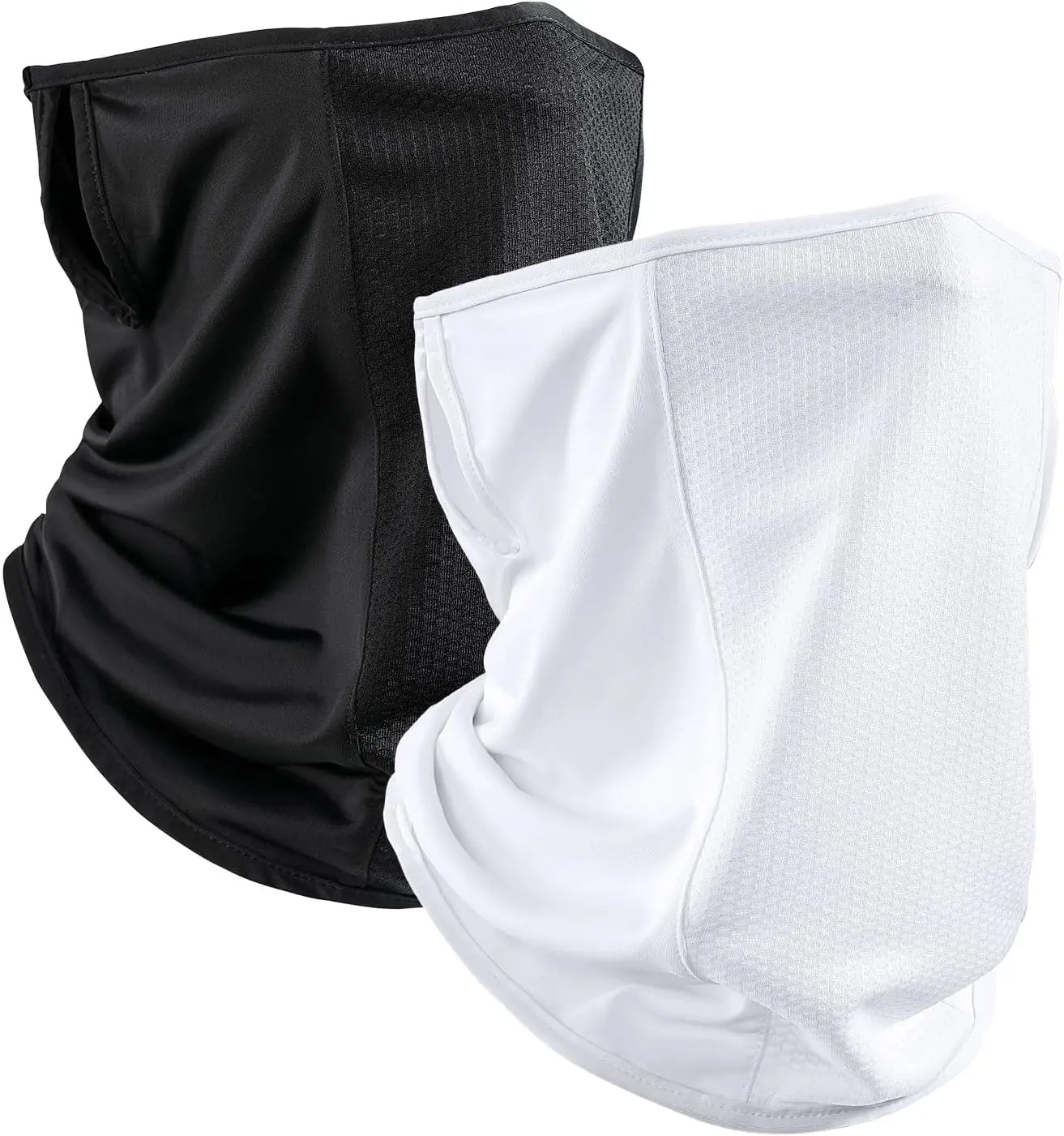 OZERO Cooling Neck Gaiter Face Mask with Ear Loops, UPF 50+ Sun Protection, Breathable Quick-Dry Fabric, 2-Pack for Fishing, Hiking, Cycling and Outdoor Work