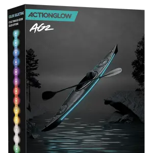 LED Kayak Lighting System - ActionGlow (AG2) | 7 Color Modes, 100% Waterproof, Super Bright, Visible from Over a Half Mile, Easy 5 Minute Install