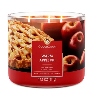 Goose Creek 3-Wick Warm Apple Pie Scented Jar Candle, 14.5oz.
