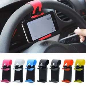 2pcs Car Steering Wheel Phone Holder, Adjustable Clamp, Durable Material, and, Easy Installation, Modern Vehicle Accessory, Car Phone Holders