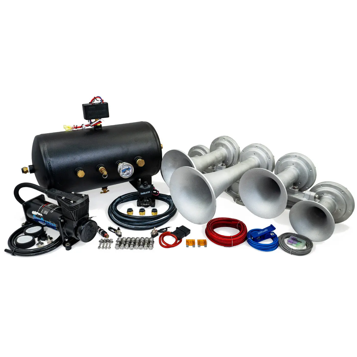 King 5 544K Train Horn Kit | 12-Volt DC | Perfect for Trucks | Up to 6 Seconds of Honk Time King 5 544K Train Horn Kit | 12-Volt DC | Perfect for Trucks | Up to 6 Seconds of Honk Time
