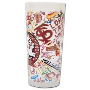 Florida State University Collegiate Drinking Glass