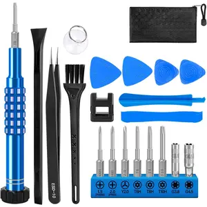 X-KCK05    Repair Tool Kit for Nintendo Xbox Switch PS3 PS4 PS5 Controller, 21PCS with Y2,T6H,T8H,T10H, Ph00,PH000, Torx Security Screwdriver with G3.8 G4.5, Cleaning Tool bag for Controller and Console