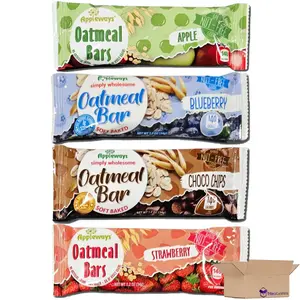 Appleways Oatmeal Bar Value Pack: Apple, Blueberry, Chocolate Chip and Strawberry  | 1.2 Oz | 24 Packs Snack Baked
