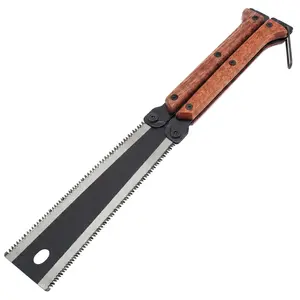 Compact 5.62" Double-Edged Folding Hand Saw – SK5 Blade for Hard/Soft Wood, Safety Lock, Portable for Camping & DIY, Ideal Men's Gift​