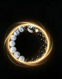 Tai Chi Guardian of Luck Bead - Unique Design Inspired by Tai Chi for Luck and Harmony - Perfect for Practitioners and Collectors