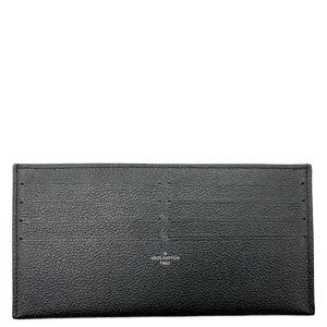 Pre-owned Louis Vuitton Calfskin Leather clutches & wristlets Felicie Insert Card Holder Black