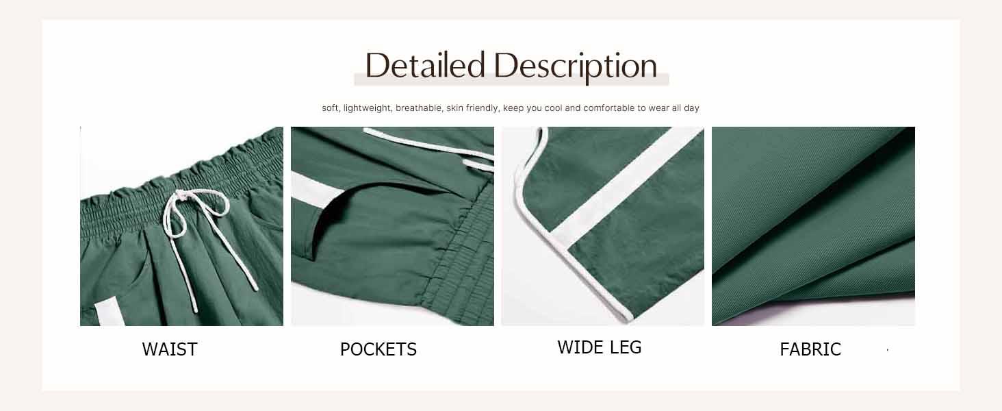 UANEO Loose Barrel Pants for Women Quick Dry Lightweight Hiking Travel Workout Running Comfy Lounge Pants with Pockets SummerVibes