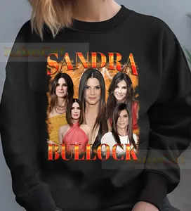 Limited Retro Sandra Bullock Sweatshirt, Unisex Classic Vintage Hoodie Gift For Kids, Women And Man