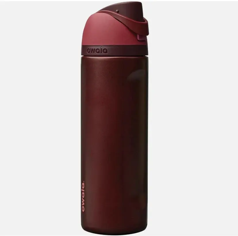 Owala Freesip 24 oz Stainless Steel Water Bottle with straw - Black Cherry