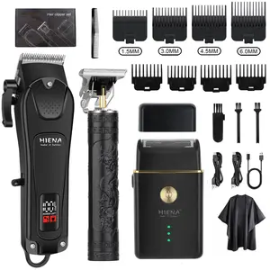 Men's beauty suit, professional rechargeable USB electric hair clipper suit, Hair Cutting Kit, Hair Clippers, Barber Clipper Set, equipped with electric shaver, detail trimmer and family haircut, is an ideal gift for Christmas and Valentine's Day