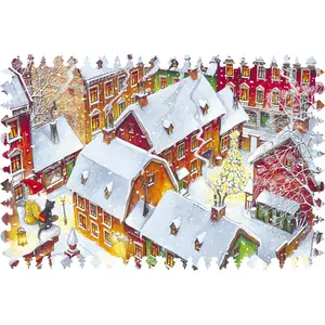 Rooftops (63 Piece Christmas Wooden Jigsaw Puzzle)