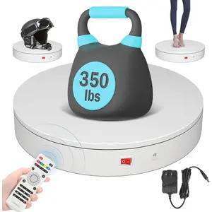 12.6In/32cm Rotating Platform, 350lbs Capacity Motorized Electric Turntable, Heavy Duty Motorized Rotating base, Large Motorized Rotating Display Stand,Photography Turntable with Remote