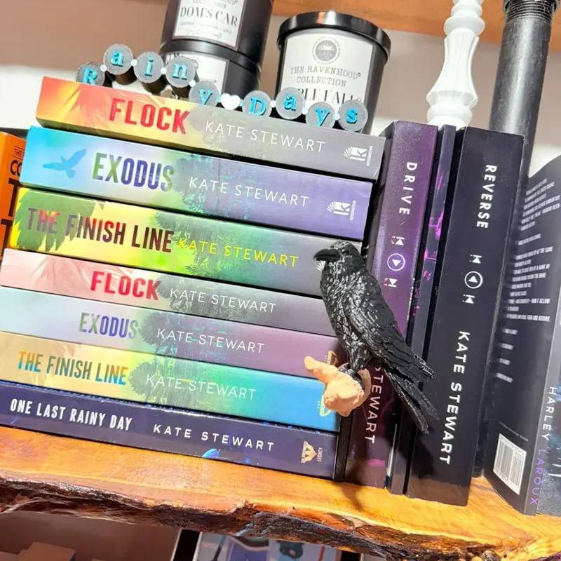 Perching raven bookshelf decor Perching raven bookshelf decor