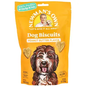 Newman's Own Organics Dog Biscuits, All Size Dogs, Peanut Butter, 10 oz (284 g)