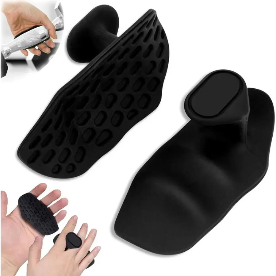 Men’s & Women’s 4-Pack Anti-Slip Ergonomic Rubber Hand Grips - Gym Fitness Accessories for Weight Lifting, Pull-Ups