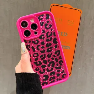 Phone Case Protector with Tempered Film, Decorative Smartphone Protector, Shockproof Phone Protective Cover, Phone Accessories Compatible with iPhone 11 12 13 14 15 Pro Max