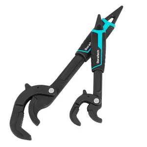 #JumpstartSale DURATECH Multi-function Adjustable Pipe Wrench Set, 2-Piece, Quick Self-Adjusting, Power Grip for 14-60mm Nuts, Pipes Use