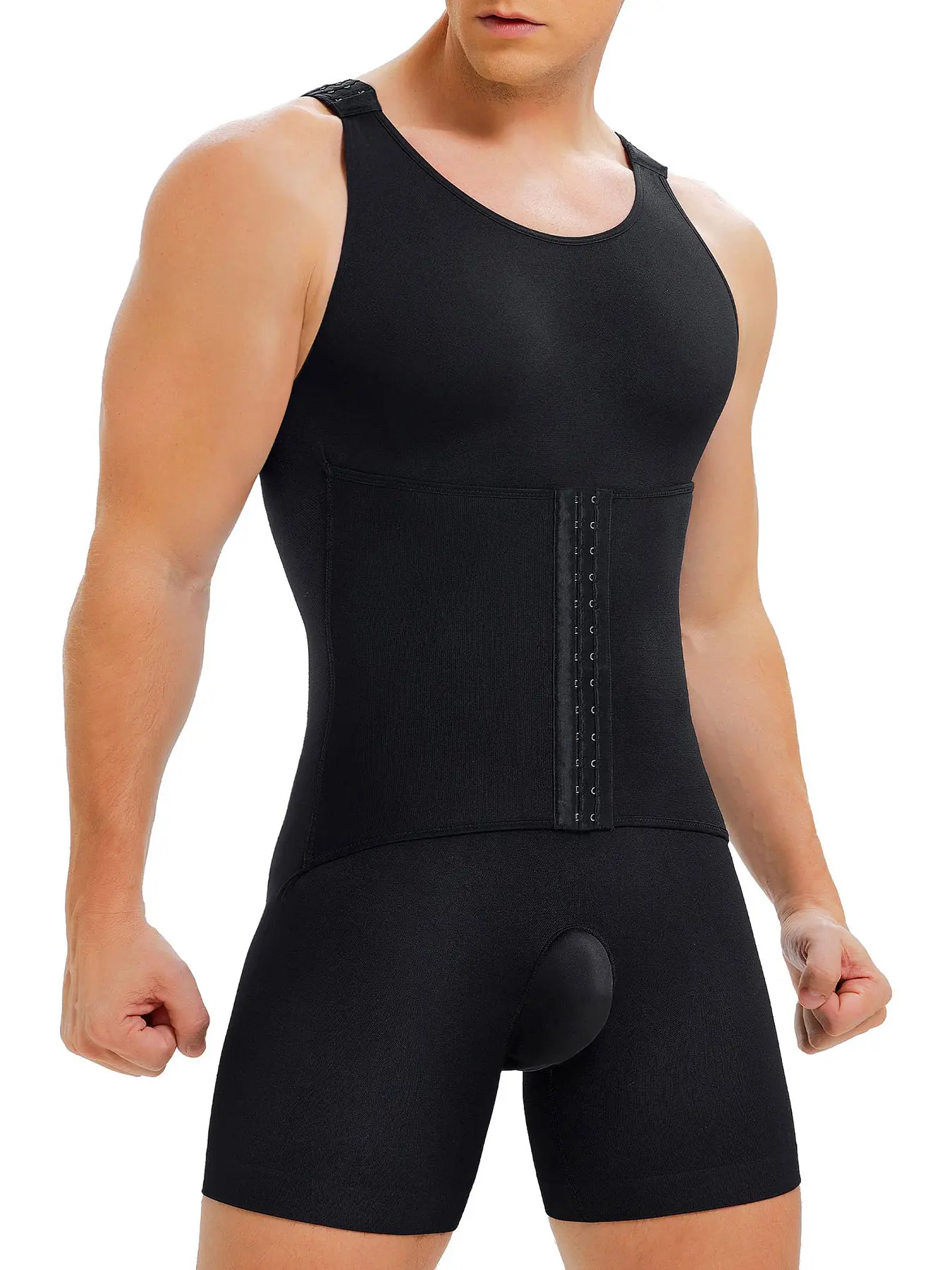 Men Body Shaper bodysuit Slimming Vest Tight Tank Top Compression Shirt Tummy Control Underwear Moobs Binder Waist Compression Shapewear Body Sculpting Compression Fit Shapewear Waist Cincher Shaper Waist Cinching Shapewear Shaping Waistwear