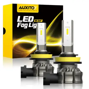 AUXITO H11/H8/H16 LED headlight Light Bulbs or DRL, 6000 Lumens 6500K Cool White Light, 300% Brightness, CSP LED Chips Fog Lamps Replacement for Cars, Play and Plug (Pack of 2)