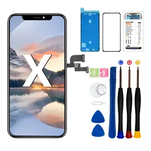 EFAITHFIX for iPhone X LCD Screen Replacement 5.8 Inch Frame Assembly LCD Display and 3D Touch Screen Digitizer with Repair Tools Kit for A1865/A1901/A1902 with Waterproof Adhesive Tempered Glass
